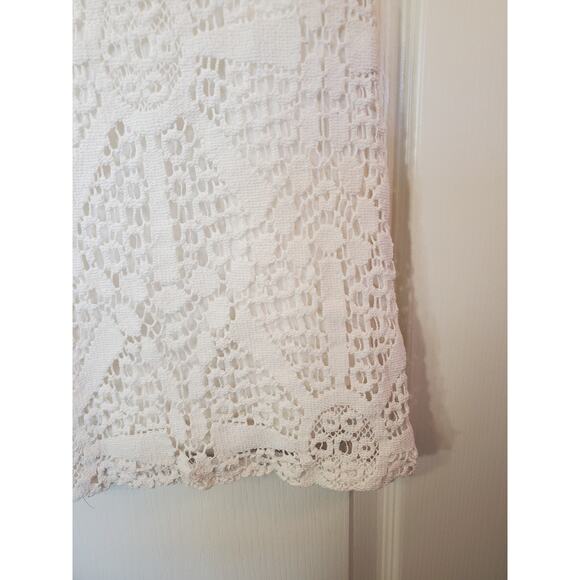 Trina Turk White Crochet Romantic Cap Sleeve Sheath Mini Dress, Women's Size 4 - Picture 10 of 10